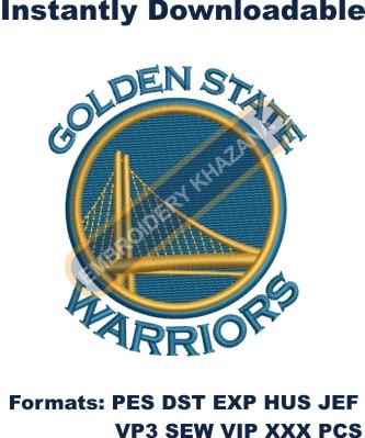 golden state warriors hat embroidery design